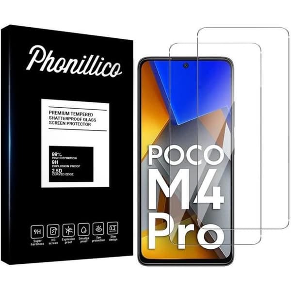 Härdat glas för Xiaomi Poco M4 PRO 4G [Pack 2] Skärmskydd Film Phonillico®
