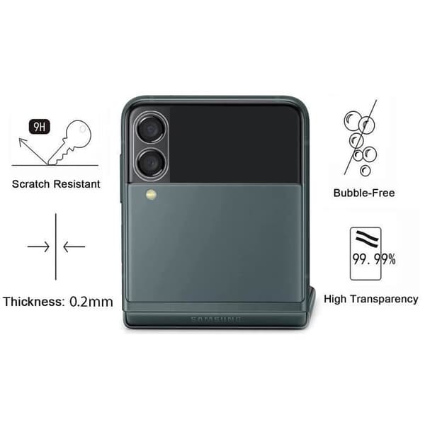 Skyddskamera för Samsung Z FLIP 4 [Pack med 2] Härdat Glas Bakre Kamera Skydd Film Phonillico®