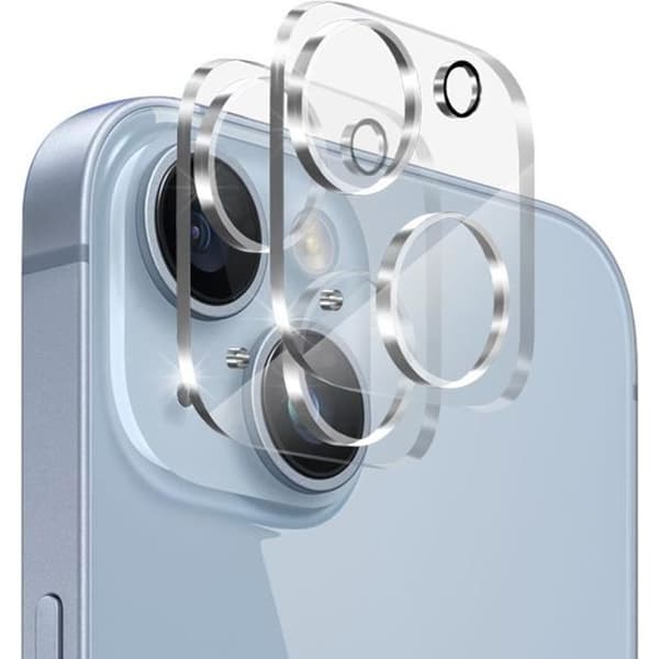 Skyddskamera för iPhone 14 [2-pack] Härdat Glas Bakre Kamera Skydd Film Phonillico®