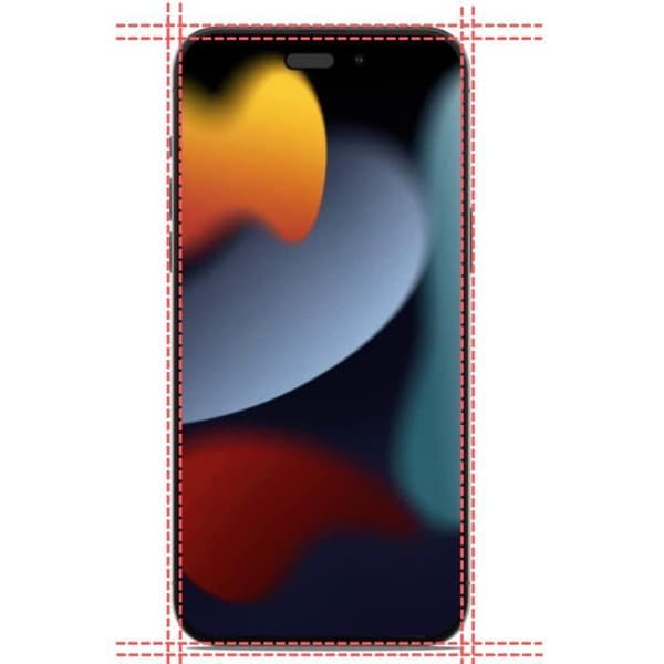 Tempererat Glas för iPhone 14 PRO [Pack 2] Svart Antispy Film Skärm Skydd Phonillico®