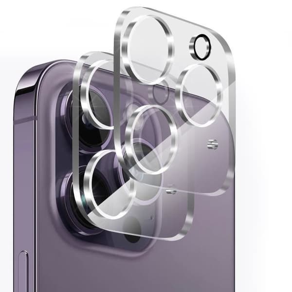 Skyddskamera för iPhone 14 PRO [2-pack] Härdat glas bakre kamera skydd film Phonillico®