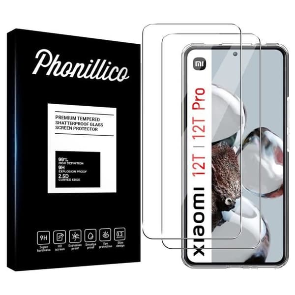 Härdat glas för Xiaomi 12T - 12T Pro [Pack 2] Skärmskydd Film Phonillico®