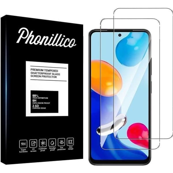 Härdat glas för Xiaomi REDMI NOTE 11 - REDMI NOTE 11S [Paket 2] Skyddsglas Film Phonillico®