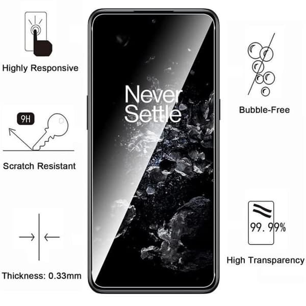 Härdat Glas för OnePlus 10T [Pack 2] Skyddsglas Film Phonillico®