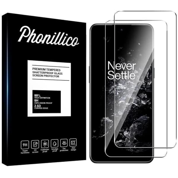 Härdat Glas för OnePlus 10T [Pack 2] Skyddsglas Film Phonillico®