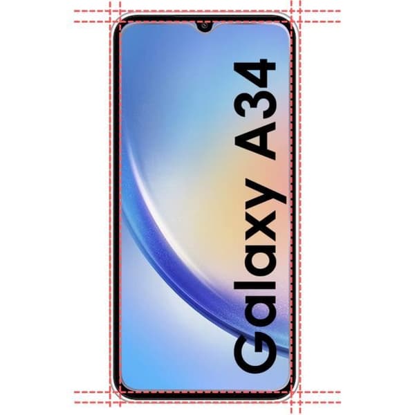 Härdat glas för Samsung Galaxy A34 5G och kameraskydd [Pack 2] skyddsfilm Phonillico®