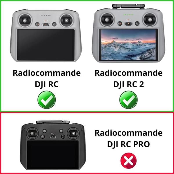 Skärmskydd - Phonillico® - Härdat Glas - Pack med 2 - Kompatibel med DJI RC/DJI RC 2 - Rep resistent