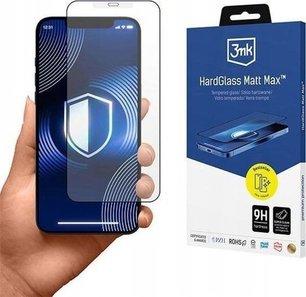 Telefonskydd - skyddsglas för telefon 3mk HardGlass Mat Max för Apple iPhone 13/13 Pro/14