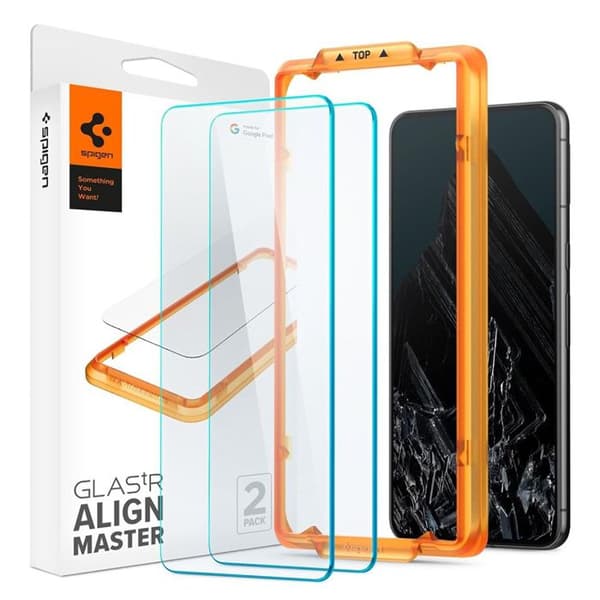 Härdat glas - Spigen - Align Master - Pack om 2 - Google Pixel 8 Pro - Transparent