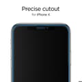 Miniatyrbild 2 av 6: Härdat glas Glas.TR Slim (pack om 2) iPhone X / XS / 11 PRO - Spigen - Svart