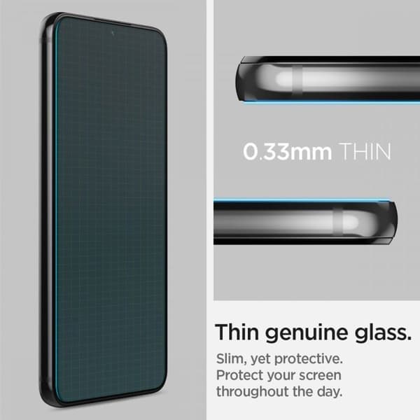 Härdat glas - Spigen - Glas.TR EZ-FIT - Pack om 2 - Transparent - Samsung Galaxy S22 Plus