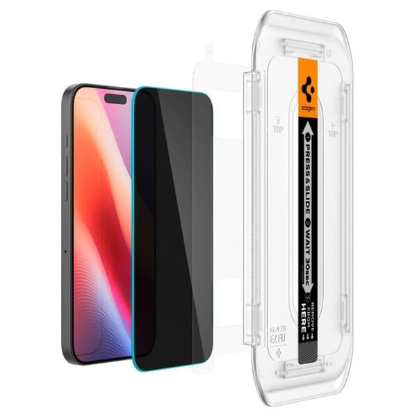 Härdat glas för iPhone 16 Pro Max Glas.tR EZ-FIT (2-pack) - Spigen - Sekretess