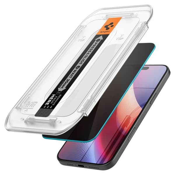 Härdat glas för iPhone 16 Pro Max Glas.tR EZ-FIT (2-pack) - Spigen - Sekretess