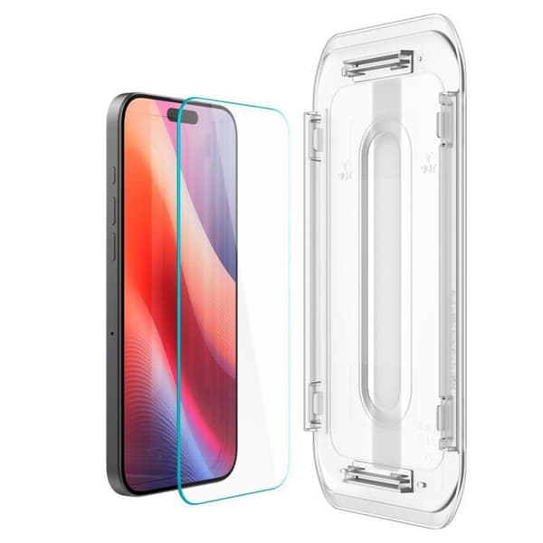 Härdat glas - Spigen - iPhone 16 Pro Max - Transparent - 2-pack - Reptålig