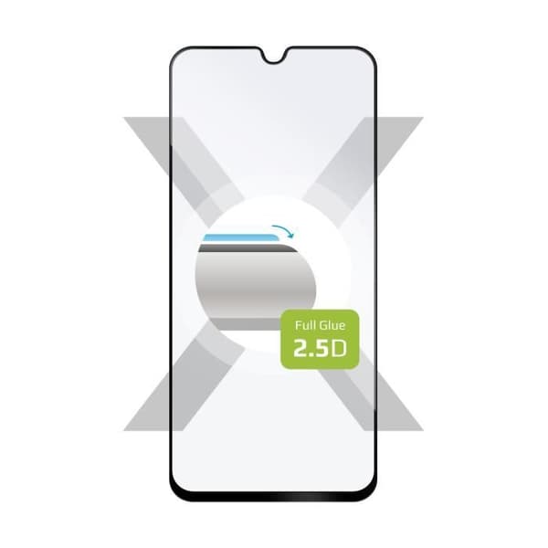Skydd av härdat glas FIXED Full-Cover för Samsung Galaxy A40, helskärmsklister, svart