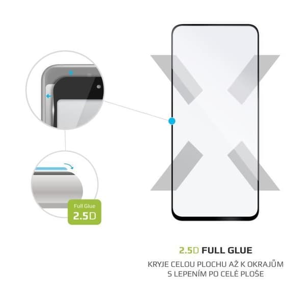 Skydd av härdat glas FIXED Full-Cover för Samsung Galaxy A71, helskärmslim, svart