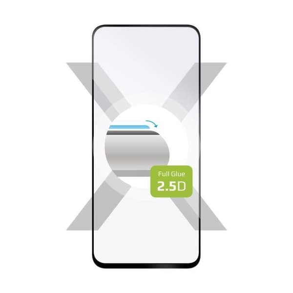 Skydd av härdat glas FIXED Full-Cover för Samsung Galaxy A71, helskärmslim, svart