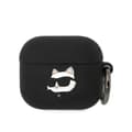 Miniatyrbild 1 av 2: Coque en silicone - Karl Lagerfeld - Choupette 3D - AirPods 3 - Noir - Protection et clip détachable