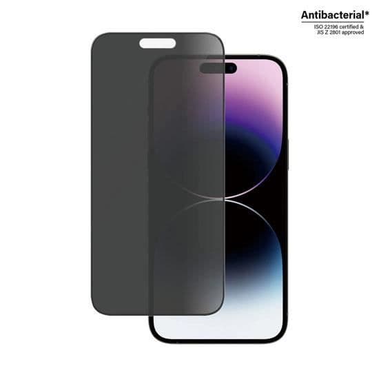 Skyddsglas - PanzerGlass - iPhone 14 Pro Max - Svart - Integritetsfilter - Repfast