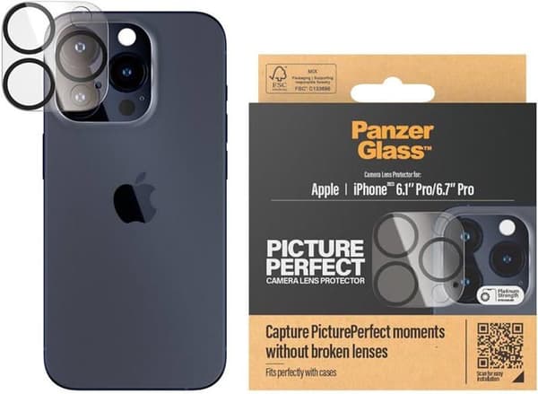 PanzerGlass PanzerGlass™-bild Perfekt för iPhone 15/Plus