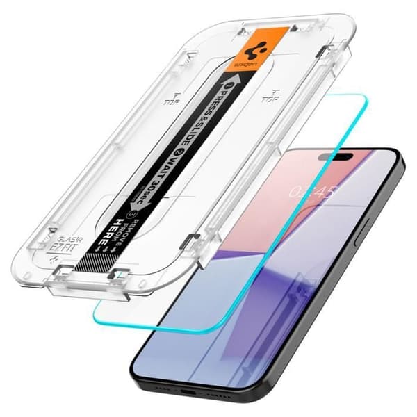 GLASTR Fit + Applikator iPhone 15 Pro Max Skärmskydd i härdat glas Spigen