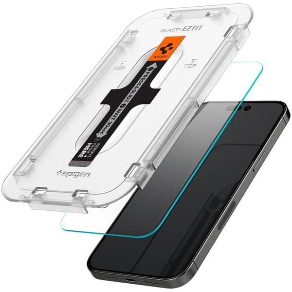 Skärmskydd - SPIGEN - GLASTR Fit - iPhone 14 Pro - Härdat glas - Applikator ingår