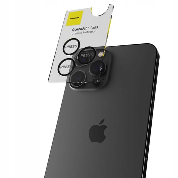 Spacecase Quickfit Hærdet Glas Til Iphone 13 Pro Max Black Camera