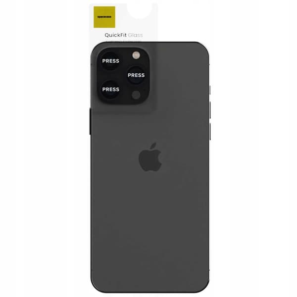 Spacecase Quickfit Hærdet Glas Til Iphone 13 Pro Max Black Camera