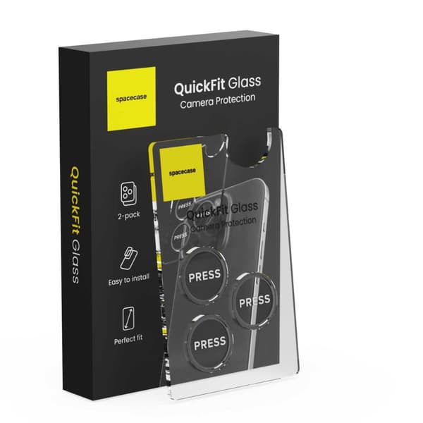 Spacecase Quickfit Hærdet Glas Til Iphone 13 Pro Max Black Camera