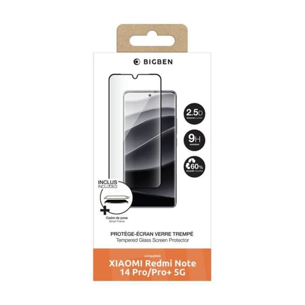 3D Bildskydd för Xiaomi Redmi Note 14 Pro/Pro Plus Hårdhet 9H BigBen Connected Transparent