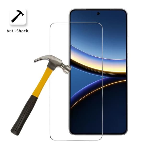 Härdat Glas - Phonillico® - Xiaomi Poco F7 PRO 5G - Paket med 2 - Skärm Skydd - Rep- och Slitagetålig