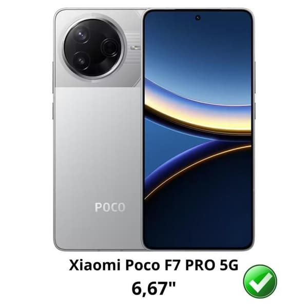 Härdat Glas - Phonillico® - Xiaomi Poco F7 PRO 5G - Paket med 2 - Skärm Skydd - Rep- och Slitagetålig