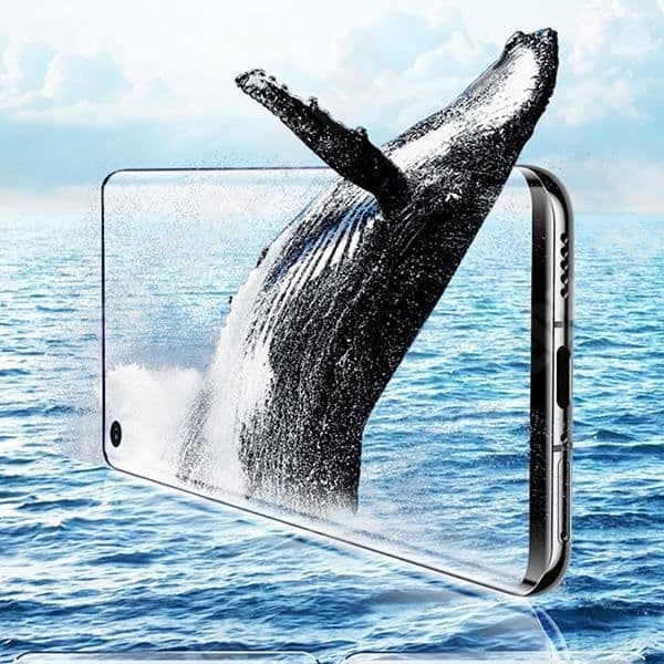 TD® Lämplig för oneplus 9pro anti-blått ljushärdad film 3D krökt anti-drop härdat glas anti-fingeravtryck