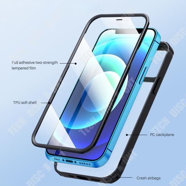 TD® mobiltelefonfodral för Apple 13Pro Max härdad film dammtätt hårt skal två-i-ett skyddsfodral