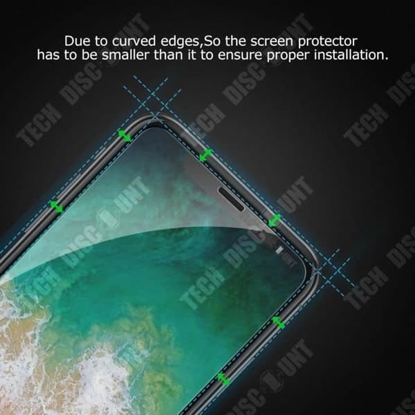 TD® iphone XS/X helskärmshärdat glas skärmskydd glas skyddande filmstyrka anti-hårdhet flexibelt glas