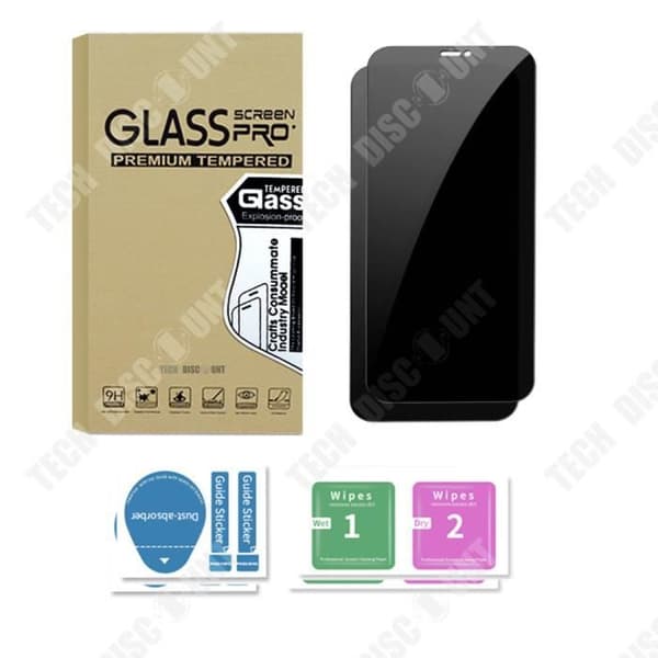 TD® härdad film för iPhone 13 mobiltelefon 2 st Anti-tittande 30 Stark anti-fingeravtryck Rep- och nötningsbeständig