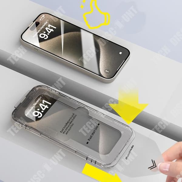 TD® Mobiltelefon härdad film för iPhone15Promax kabin dammfri skyddsfilm mot kik