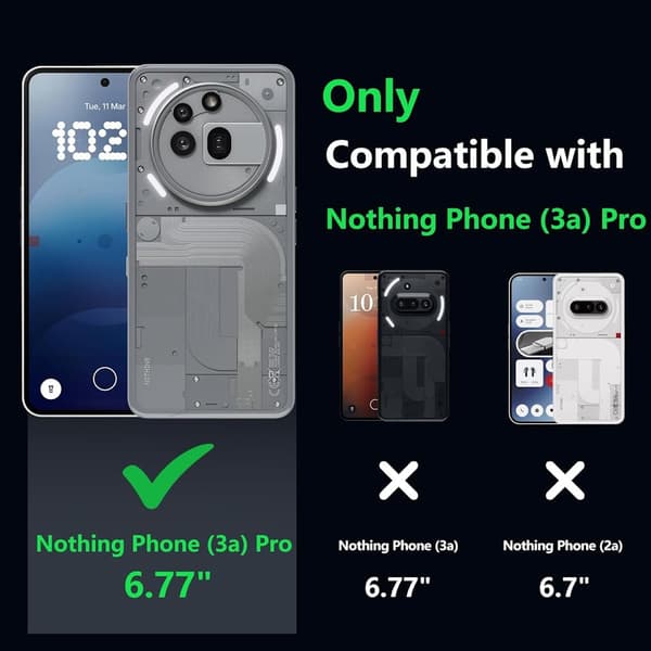 Nothing Phone 3a Pro 1-pak Hærdet glas skærmbeskyttelse