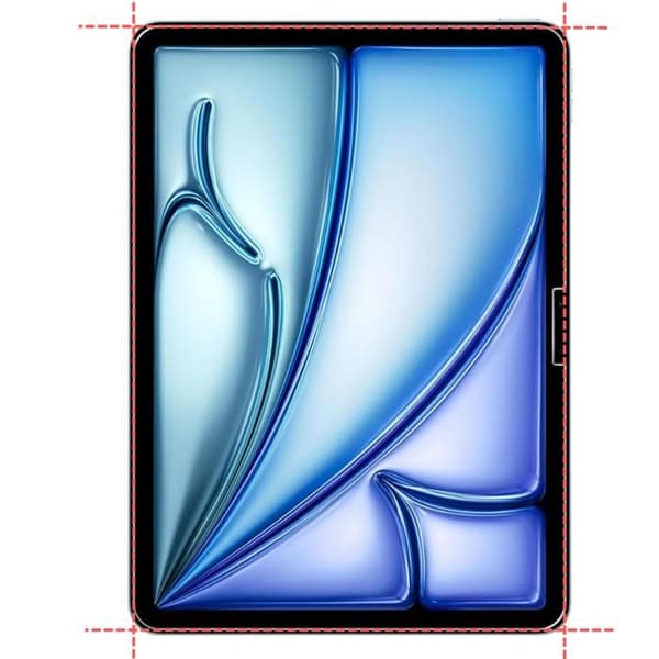 Härdat glas - Phonillico® - iPad Air 13 tum M3 2025 - Paket med 2 - Repbeständig - Rengöringsdukar inkluderade