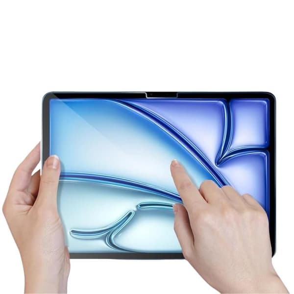 Härdat glas - Phonillico® - iPad Air 13 tum M3 2025 - Paket med 2 - Repbeständig - Rengöringsdukar inkluderade