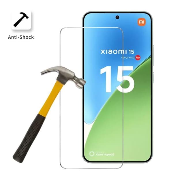 Härdat Glas - Phonillico® - Xiaomi 15 - Pack om 4 - Repellerande mot repor - Skärmskydd