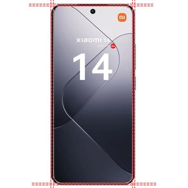 Härdat Glas - Phonillico® - Xiaomi 14 - Pack om 4 - Repellerande mot repor - Skärmskydd