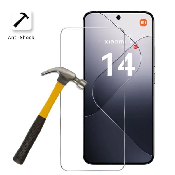 Härdat Glas - Phonillico® - Xiaomi 14 - Pack om 4 - Repellerande mot repor - Skärmskydd