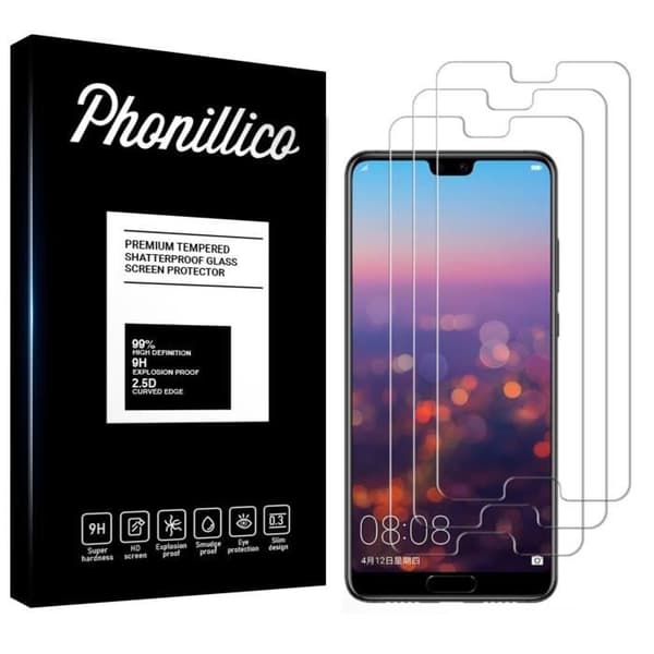 Verkrossat glas Huawei P20 - [Pack 3] Ultra resistent skärmskydd [Phonillico®]