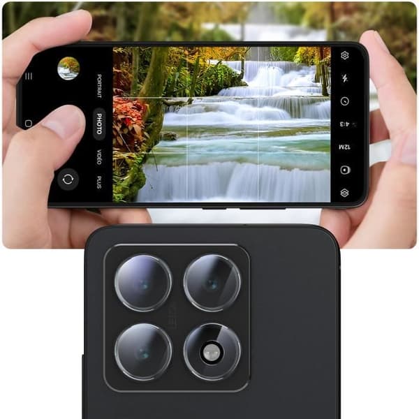 Skyddskamera för Xiaomi 14T Hybridglas 4-pack 3mk Transparent