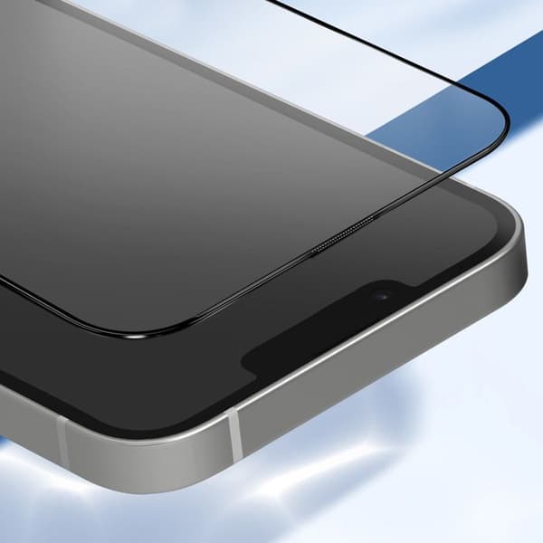 Härdat glas för iPhone 16e Hårdhet 9H Repfria Avfasad Svart