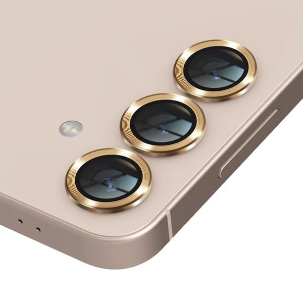 Tempererat glas kamera för Samsung Galaxy S25, repmotståndig, guld