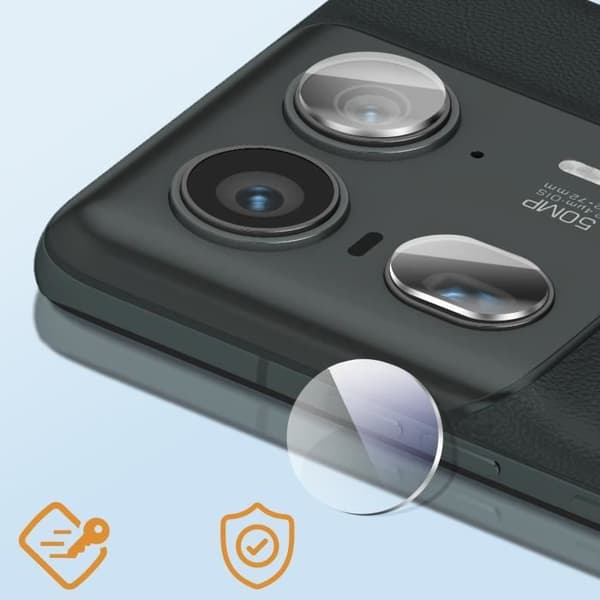 Härdat glas kamera för Motorola Edge 50 Ultra Repellentskydd Transparent