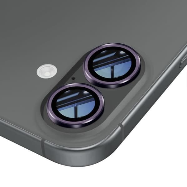 Härdat Glas Kamera för iPhone 16 Hårdhet 9H Rep-resistant Lila