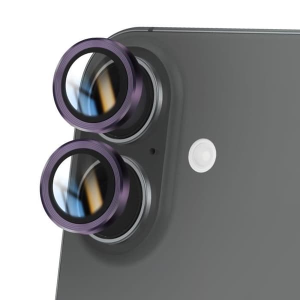 Härdat Glas Kamera för iPhone 16 Hårdhet 9H Rep-resistant Lila